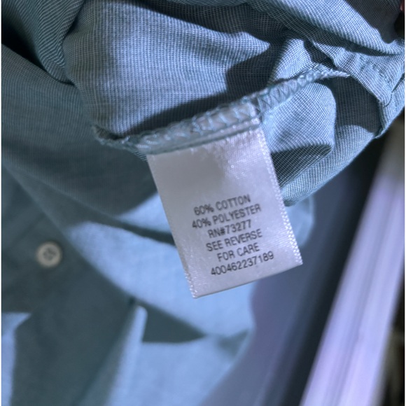 Croft & Barrow - Men’s Short Sleeve Blue Button Up - M - Picture 6 of 7